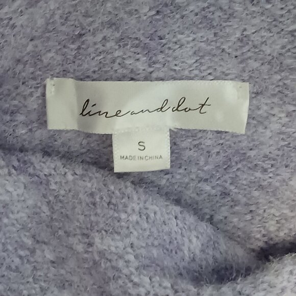 Line & Dot Lila Roll Mock Neck Cropped Sweater in Orchid/Purple Size S - Picture 10 of 14